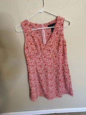 Express vintage 90’s Pink Floral V-Neck skort size  7/8